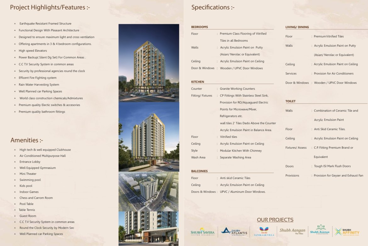 Shubh Ambrosia – Premium 3 & 4 BHK Apartment Project